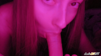 Amelie Dubon: Blonde deep sucks best friend's dick and gets a cumshot...