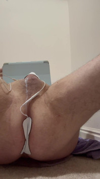 Estim Naked Shaved Cum