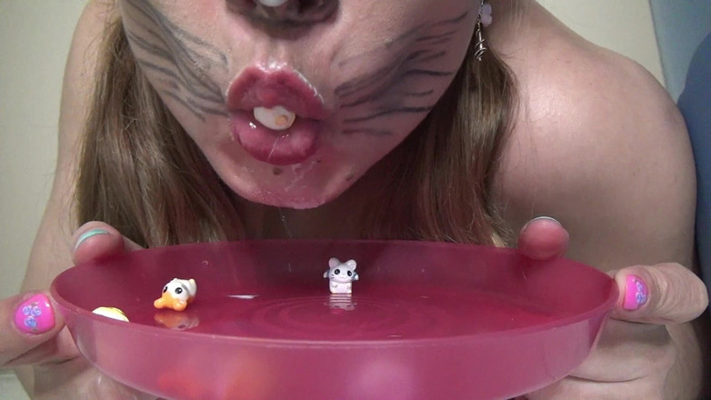 Angel eyes studio: Sexy Kitten Swallows Gummy Bears!!