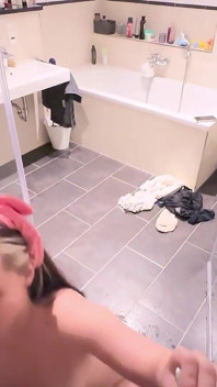 Caught jerking off in the shower and helped out