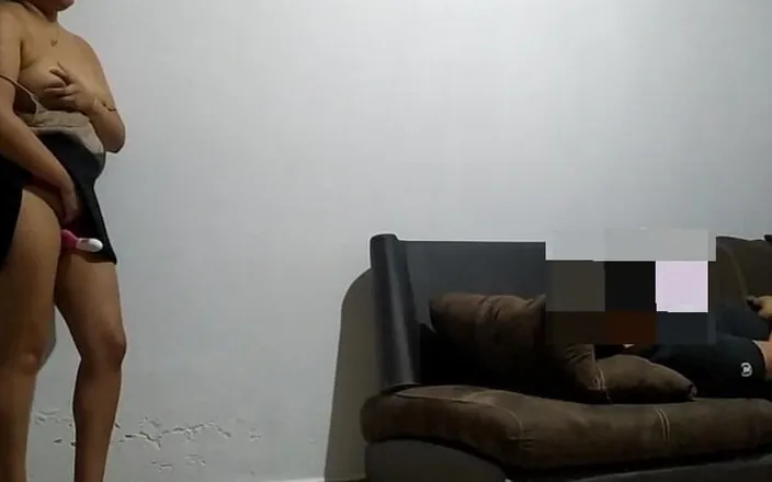 Katerine: Stepbrother Masturbating on the Couch!