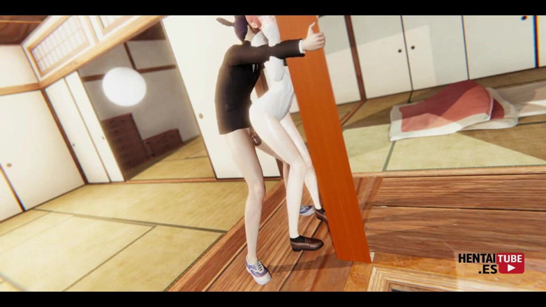 HentaiTubes: Kettingzaagman Hentai - Aki neukt Makima terwijl ze zich vasthoudt aan...