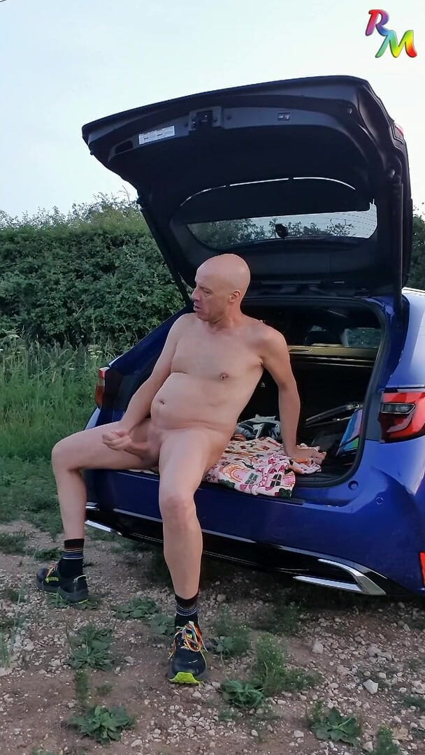 RainbowAdventures: Got Horny, Stopped Car, Naked Walk, Wank at Rear of...