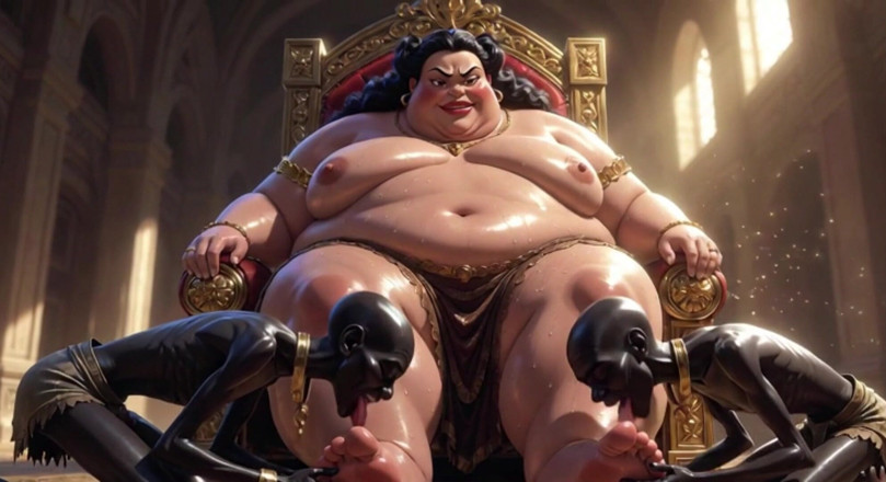 Anime Hentai: Riesige bBW-herrin fußanbetung - sklaven lecken ihre füße zur ekstase