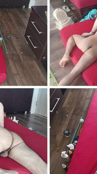 Lamer el coño de la esposa hasta el orgasmo Pareja amateur tiene sexo loco en el dormitorio