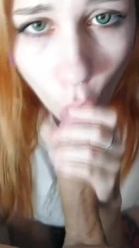 Cum in mouth a redhead babe