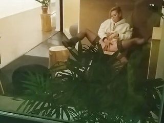 Bunny Production: Slut Wife Piia masturbate at hotel lobby