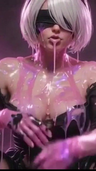 2b Nier Automata bedekt met dik roze slijm - Ahegao compilatie