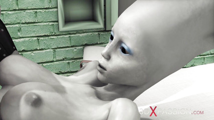 3dxpassion-transgender: Mimozemšťanka ve vězení je tvrdě ošukána sexy čůrákem