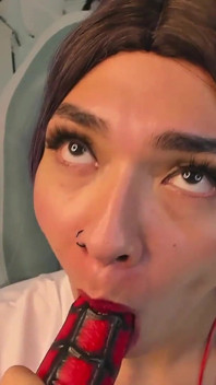 Puv cosplay kikio lutscht deinen riesigen schwanz