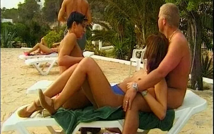 Deutsche Frauen: Three Amazing Looking German Ladies Sharing Two Hard Cocks Near...