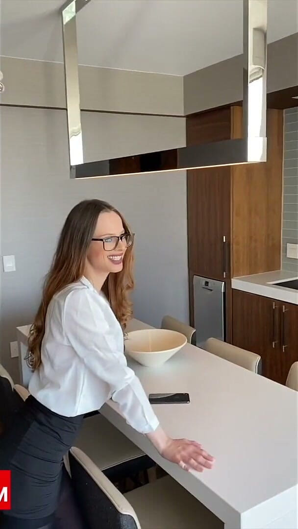 Banana Fever: Tall Asian Guy Hotel Scene with Glasses Girl in Black...