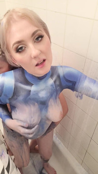 Samus Bodypaint usuwanie prysznic jebanie