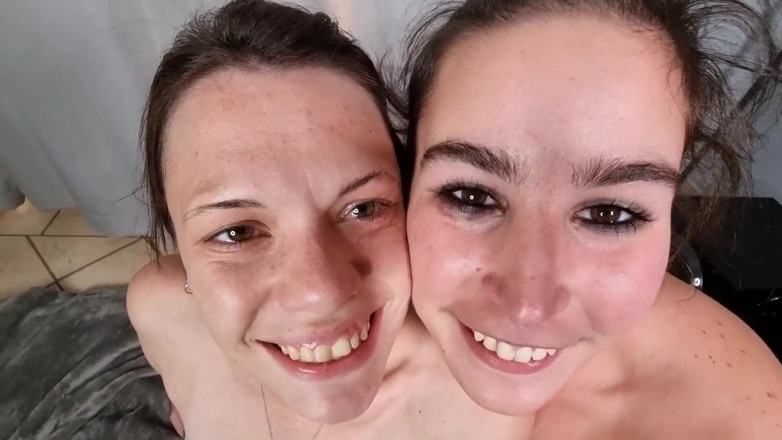 domslutfucker: İki kadın bir erkek üçlü seks elle muamele göze boşalma, gözden...