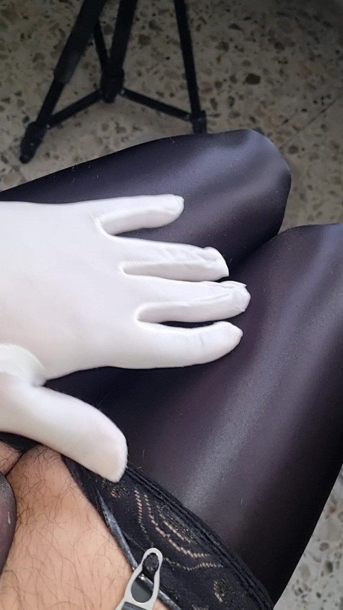 Sexy shinny clothes: POV Stoking Sutera Cecair Hitam Conn Seluar Dalam Telus