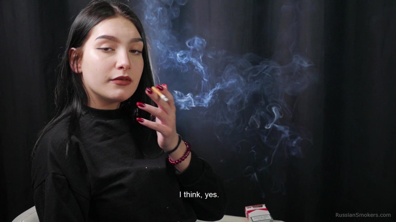 Russian Smokers: Young Brunette Smoker Interview - Calm Voice, Deep Inhales, Honest Addiction...