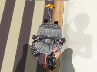 H3DC: 3D Hentai Neko Girl chupa seu pau em primeiro plano