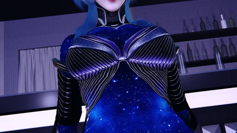 Why fuck so hard: 3D巨乳痴女コスプレモデルが彼女の新しい完璧なタトゥーを披露