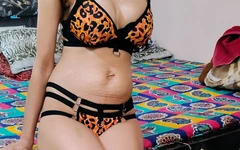 Indian Wife Show Her New Bikini Dress for Boyfriend