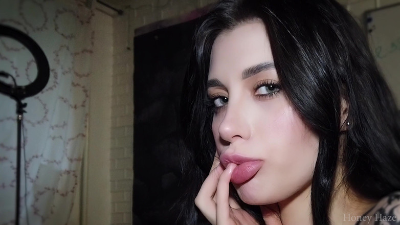 Honey Haze: Srepsiter Gentle Blowjob Turns Into a Rough Anal Sex. Honey...