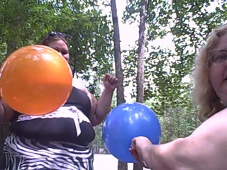 BBW nurse Vicki adventures with friends: Velká kráska venkovní balónek vykouří a vyskočí