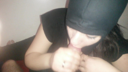 Caralia Deluxe: Blowjob while wearing ski mask POV
