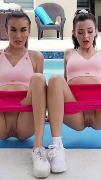 “let’s Fuck Another Neighbor!” Cumslut Stepsisters Drain the Dude Next Door