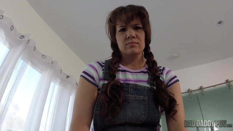 BadStepFamilyPov: Alison Rey gets sprayed from her stepdaddy's cum