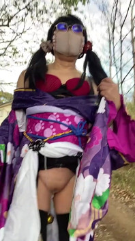 No. 104: the Phantom Kimono Beauty Appearing in the Winter Countryside: a Crossdresser Walks Through the Sunlit Glade Part 1