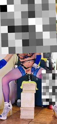 Horny Shemale with Big Silicone Tits Gets Fucked in the Ass Outside