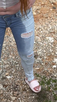 Thirst and Wetting Jeans Outdoors