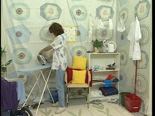 YOUR FIRST PORN: My Cleaning Lady Marlene Jerks off in the Washroom