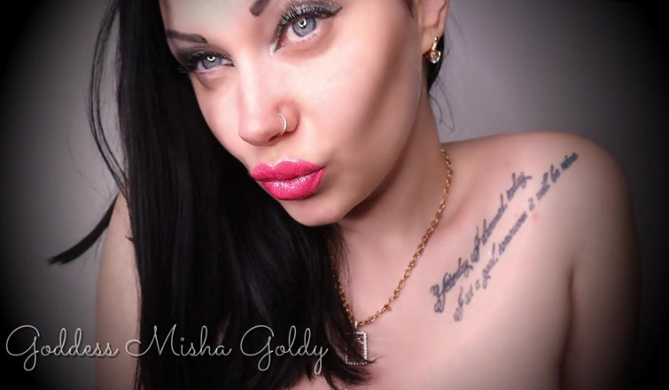 Goddess Misha Goldy: Luxúria de brilho labial! JOI