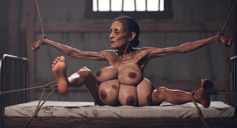 YOUR BEST FANTASY: Old Granny with 6 Breasts in Bondage - Extremely Horny &amp; Cumming Hard (ai)