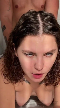 Continued Fucking Stepsister Even After I Covered Her Face with My Cum - Huge Facial