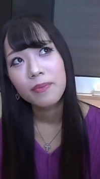 Long haired Japanese babe gets creampied
