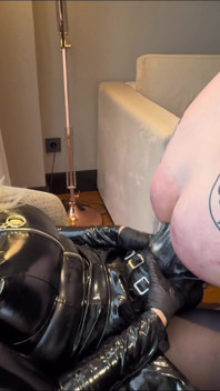 Empress Bella Sadic Makes Slave Sit on Giant Dildo