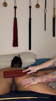 Queerdom zurückhaltend: Meine frau Edging, spanking und ficken