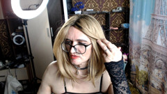 Whore with No Erection - Masturbates Its Small Penis for a Visitor to the Chat - Opens His Mouth and Waits for Sperm thumbnail