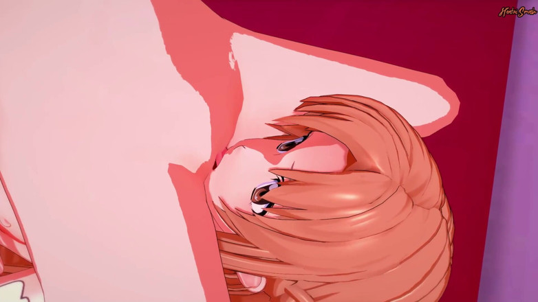 Hentai Smash: Asuna пестить пальцями юі перед тим, як з'їсти її пизду
