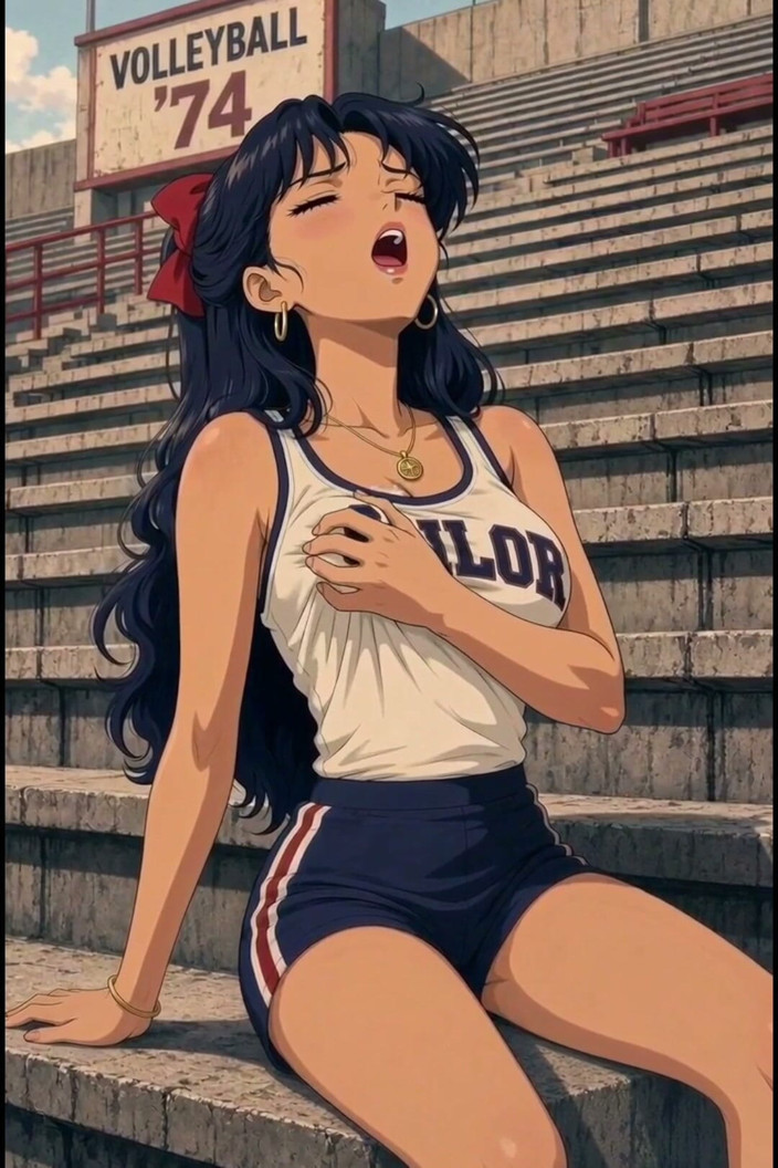 Wertstofsamler: 3D Anime team żeglarz kibicuje drużynie siatkówki z trybun