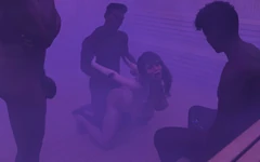 Naughty Neighbours - V0.60 - Three Black Strangers Fucked Susan in the Sauna with Their BBC