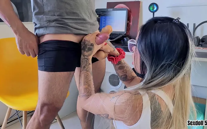 Sexdoll520: Horny Relationship with Stepsister - 2 Dicks Cum in Mouth