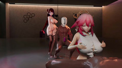 Smixix: Yae Miko a Shogun Raiden Hentai Sex Genshin Impact Dance...