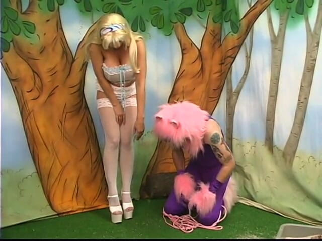 Project Femdom: Kinky mature dom orders her slave dressed to eat filth