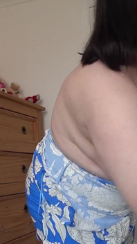 Dancing Striptease in Blue and White Playsuit