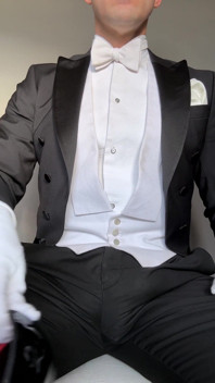 Gentleman in Tails Jerks off Into His Patent Leather Shoes