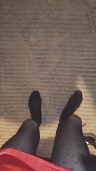 Necken mit meiner schwarzen strumpfhose