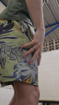 Getting Dry While Trying Hide My Hard Cock