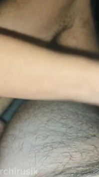 The Femboy Bitch Pestered the Stepfather at Night in Bed and Got Fucked Without a Condom Until He Came.